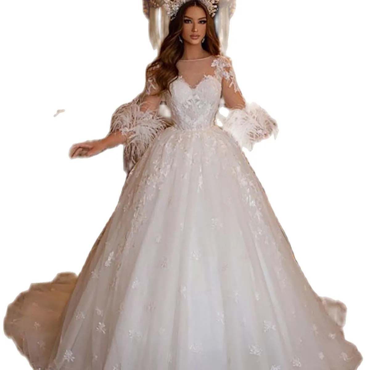 Belles Robes Robe De MariÃ©e Avec Plume Robes De Mariée En Plumes