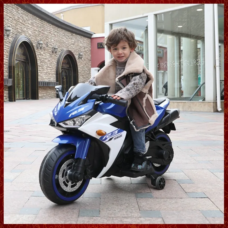 Электрический мотоцикл 12 В двойной езды на детской езде по перезарядке на Moto для детей 2-12 лет со вспышкой и музыкальной коляской.