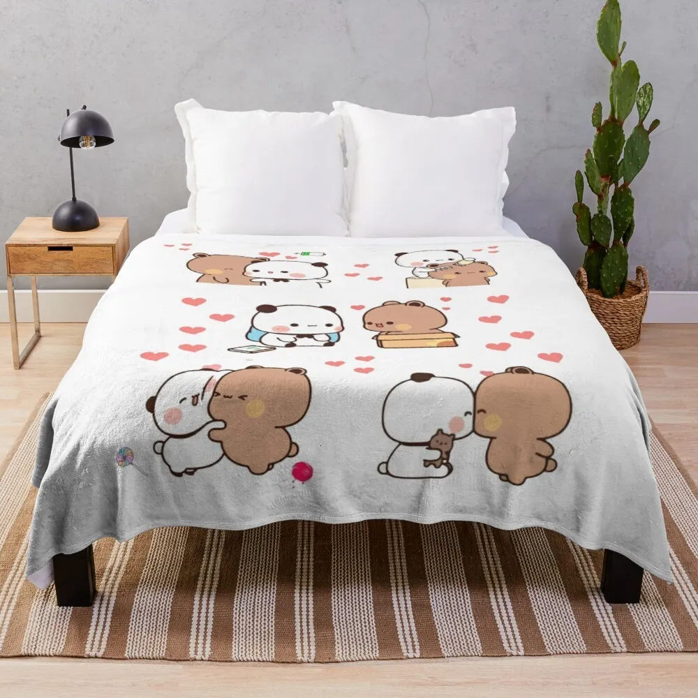 Bt21 Blanket Bear And Panda Bubu Dudu Balloon Throw Blanket Fluffy Soft  Bt21 Blanket 230320 From Kong08, $25.36