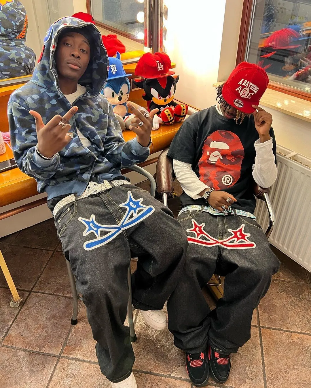 Mens Jeans Y2K Streetwear Jeans Harajuku Hip Hop Black Pants