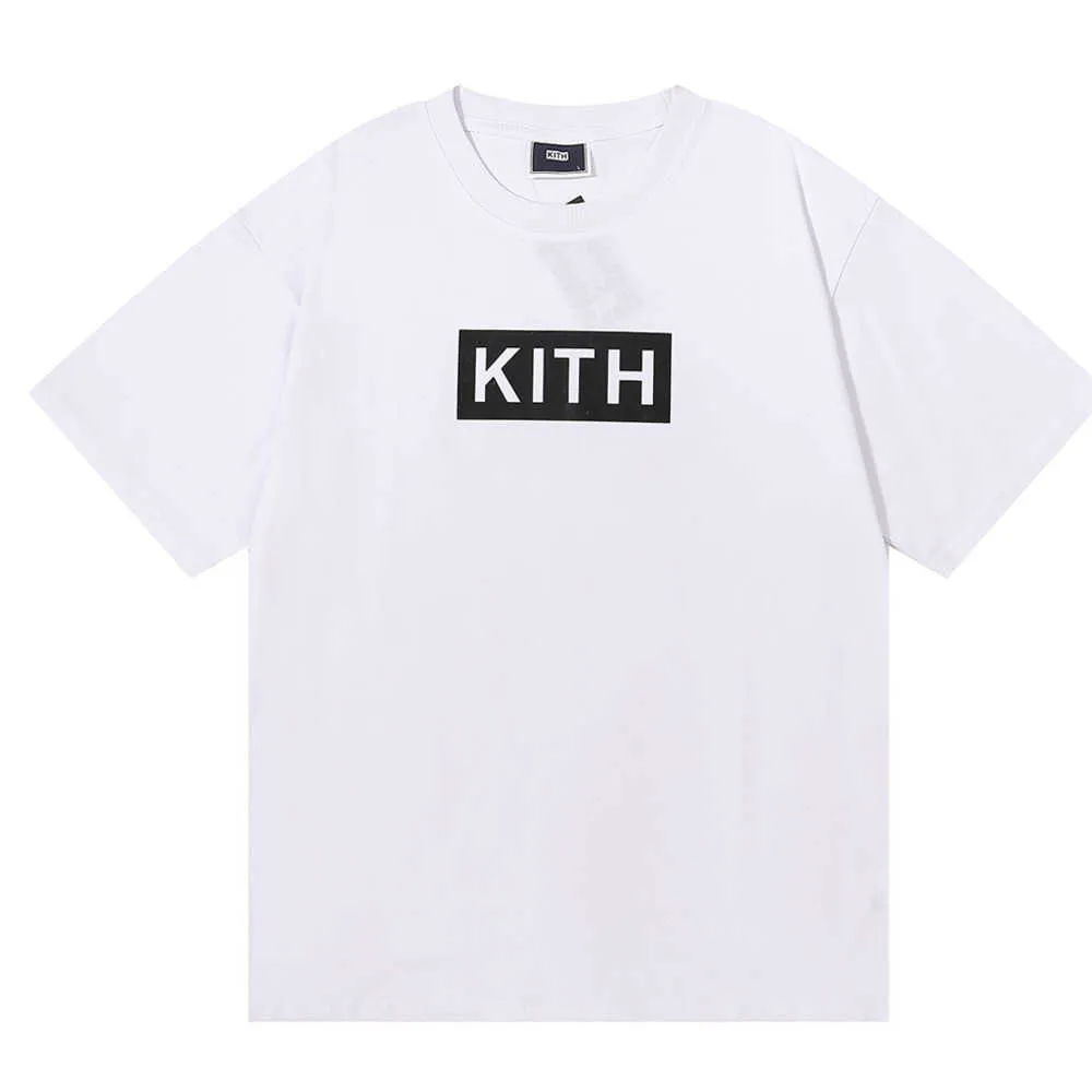 T-shirts pour hommes T-shirts pour hommes Kith Designer de luxe Femmes Hommes Casual Streetwear Lâche The New York Limited Tee Vintage Stamp Comic Print Tshirt Slit Hem Manches courtes