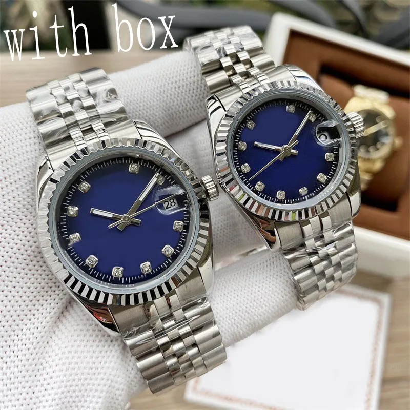 Reloj moissanite de moda Datejust relojes para hombre diseñador 28/31 mm movimiento relojes de pulsera impermeables acero inoxidable azul montre de luxe 36/41 mm SB003 C23