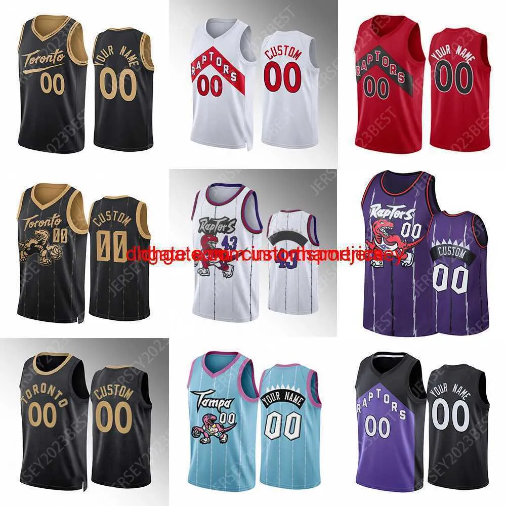 2022-23 Basketball JerseysScottie Barnes Pascal Siakam Custom Basketball Jerseys Gary Trent Jr s Fred VanVleet Raptores OG Anunoby Chris Boucher