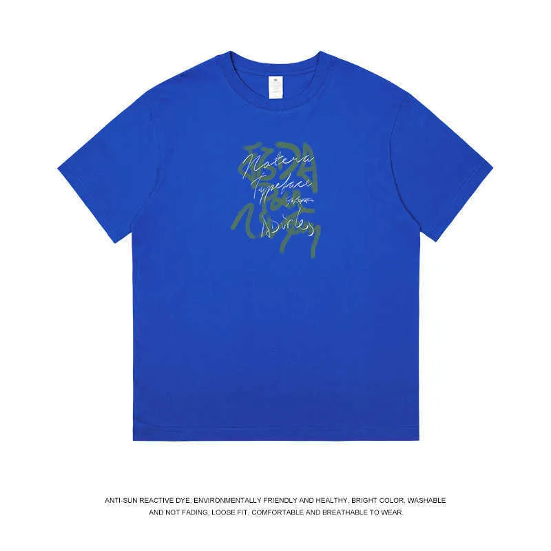 メンズTシャツ半袖Tシャツアメリカンハイストリートファッションメンスタイルルーズパーソナリティスモールメンズ服ファッションブランド夏