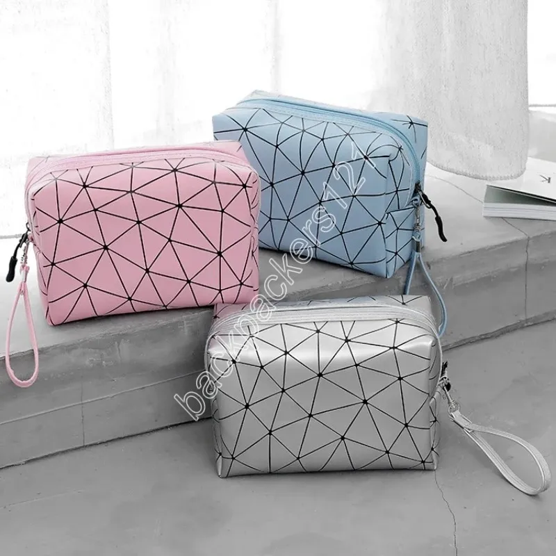 Rombus patter Pu Cosmetic Bags