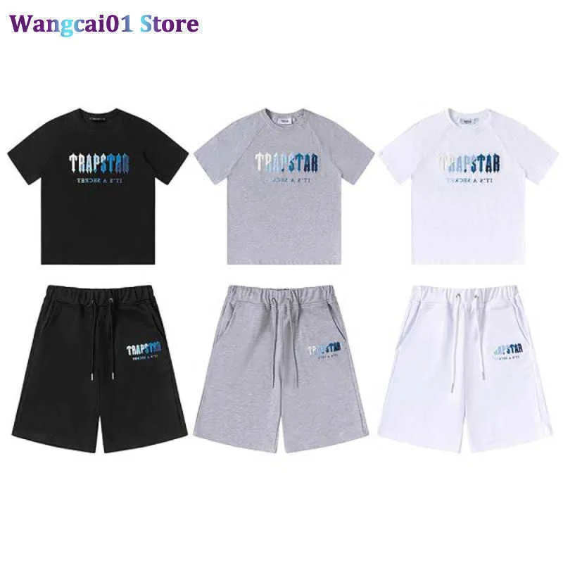 Wangcai01 Мужские футболки 23ss Полотенце Broidery Trapstar футболка для мужчин женщин Размер 100% Трапстар Трапстар