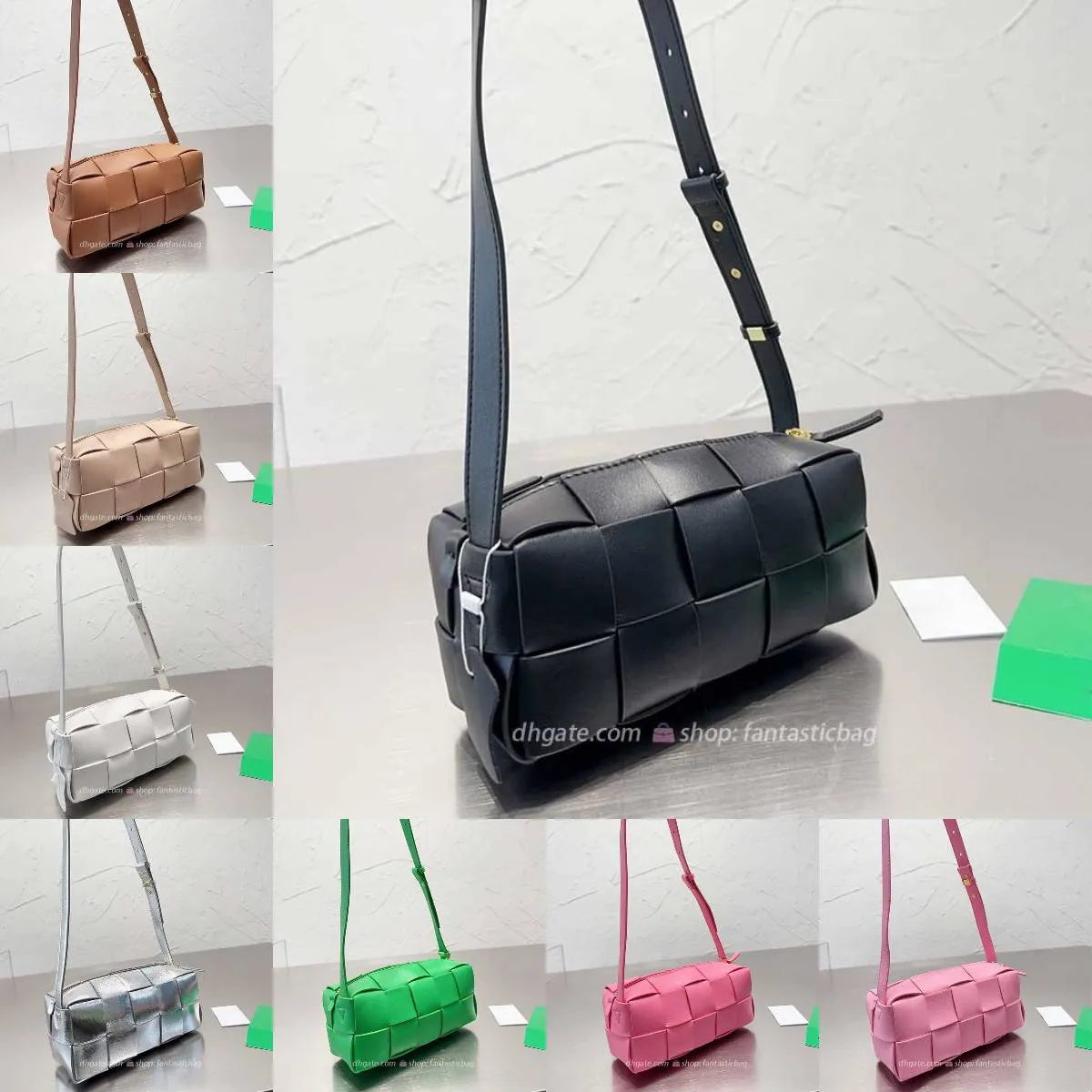 Veelkleurige modellen geweven tas handtas crossbody tas schoudertas mode veelzijdige hoogwaardige vrouwelijke tassen kleine vierkante tas