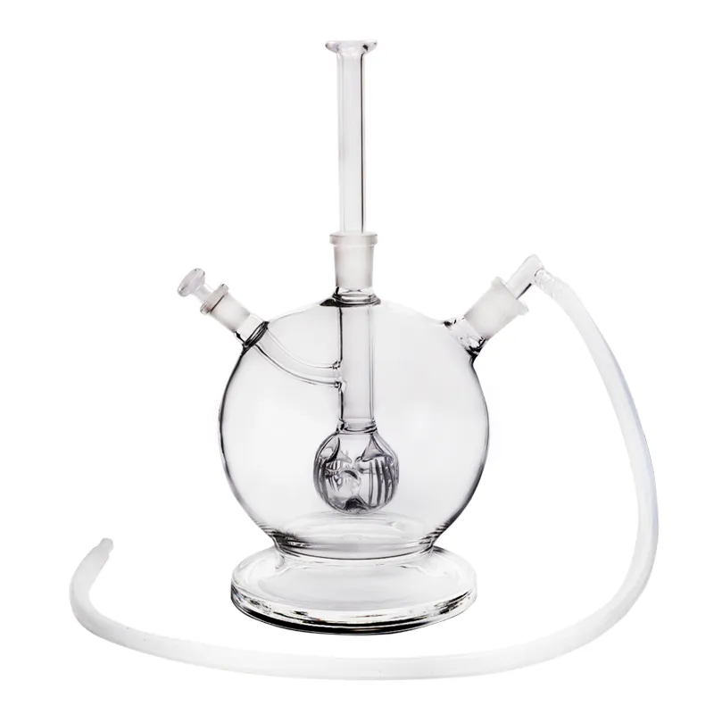 Rökande rör 8 i 1 mega globe Mk2 Glass Flat Earth Edition Water Bong Pipe Dab Rig Kitq240515