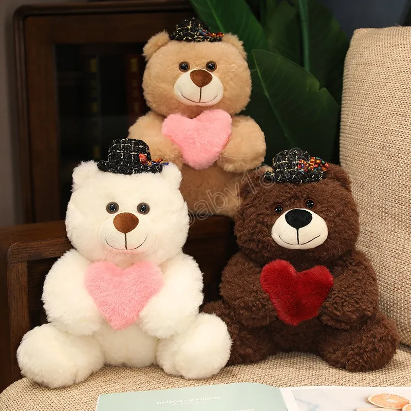 Urso de pelúcia kawaii com boneca de pelúcia de pelúcia