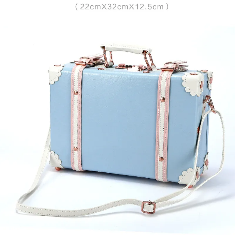 Suitcases 13 inch Women Mini Travel Hand Luggage Cosmetic Case Small Makeup Carrying Pouch Suitcase 230317