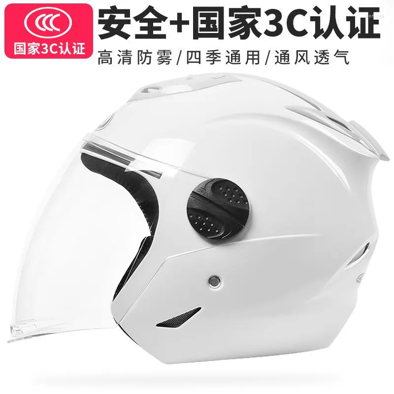 Hełmy motocyklowe Certyfikowane akumulator Electric Electric Vehicle Helmet Męskie i Kobiet Pół uniwersalne zimowe ciepło