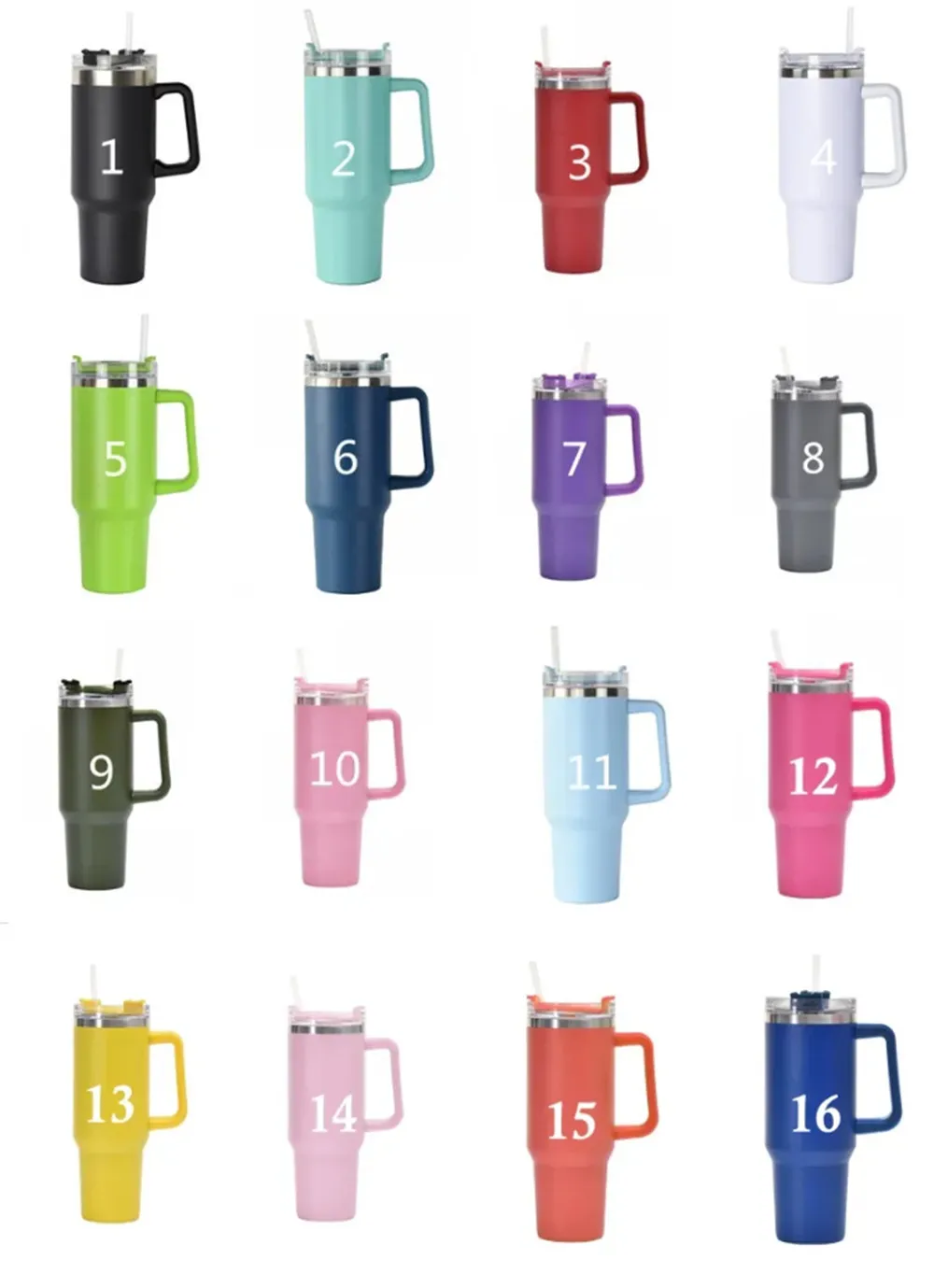 Custom Logo 40oz Insulated Stainless Steel Insulated Tumblers With Lids  With Handle, Lid, And Straw Perfect For Coffee And More! From Esw_home2,  $15.76