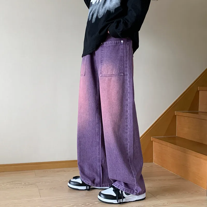 Vintage Purple Baggy Jeans - Mens & Womens Streetwear, Loose Fit