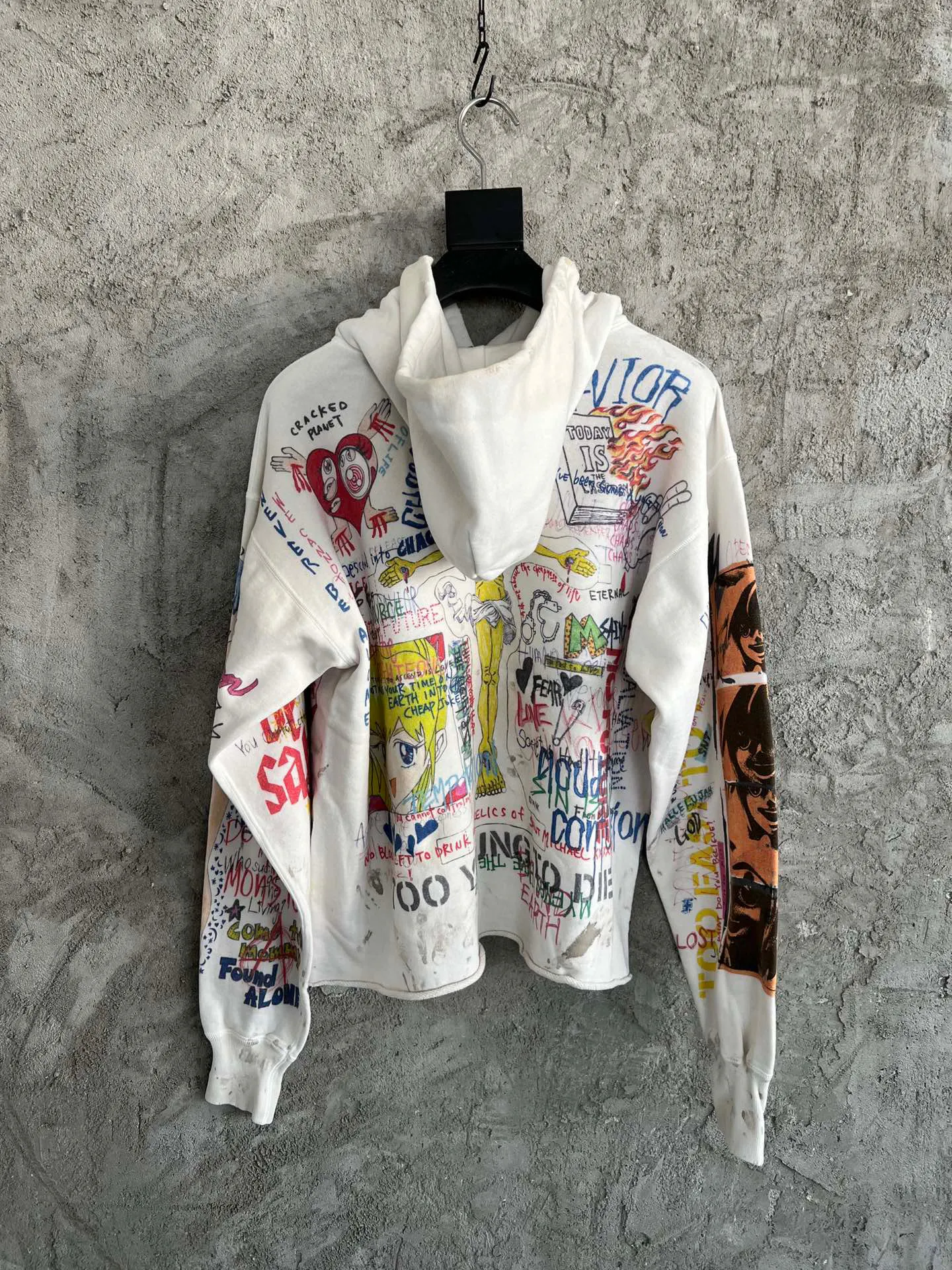 Vlone graffiti top hoodie authentic