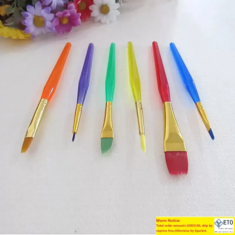 6PCSSet Diy Tool Pen Set Cake Ising Decing Fine Målning Brush Fondant Dammande socker Craft Kök Bakningsverktyg