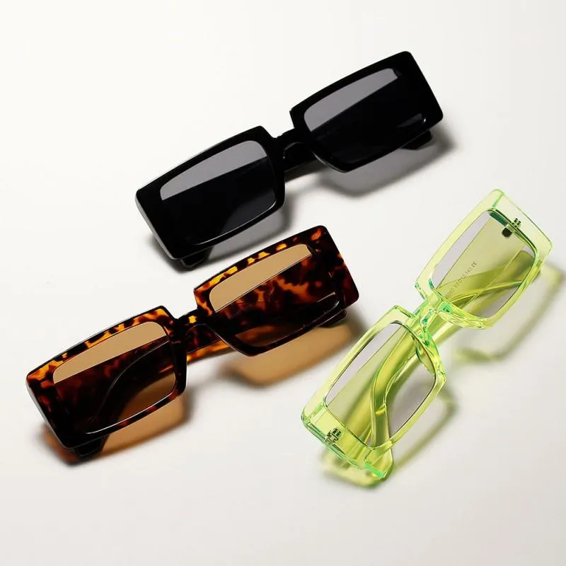 Oversized Square Sunglasses for Men with Frameless Plastic  display picture 2