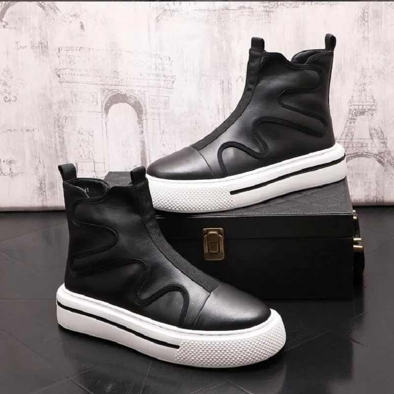 Новые дизайнерские мужчины повседневная обувь осенние кроссовки хип -хоп High Tops Sports Shoes Boot