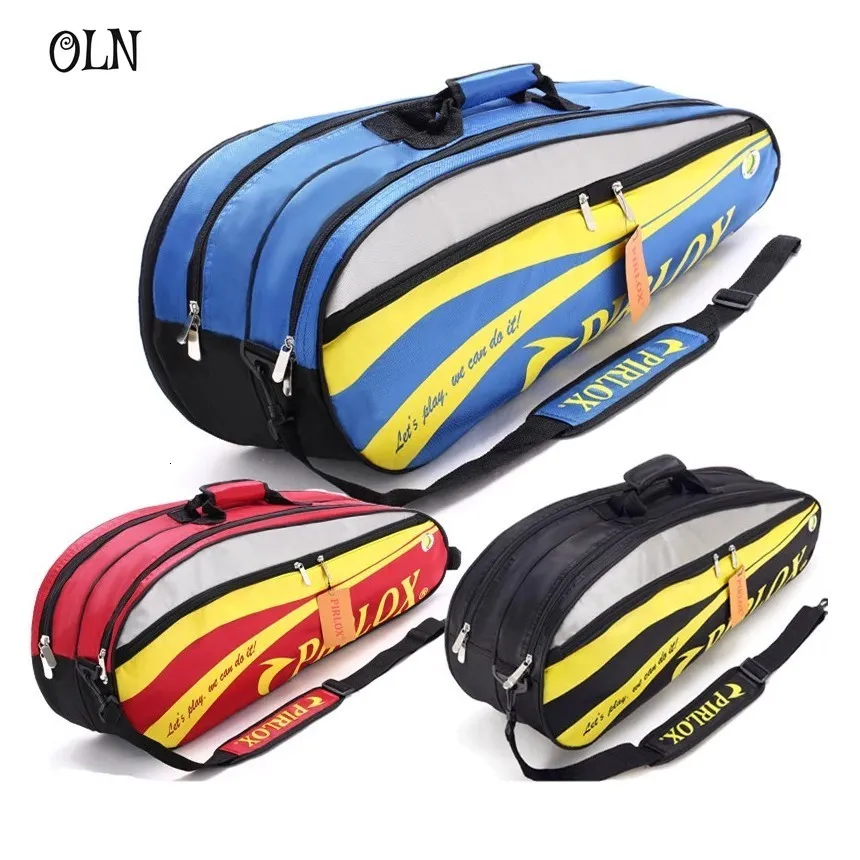 Bolsas de tênis 610pcs Badminton Bag com bolsa de bolso de bolso independente para homens para homens ombro ombro à prova d'água Badminton Bag 230320