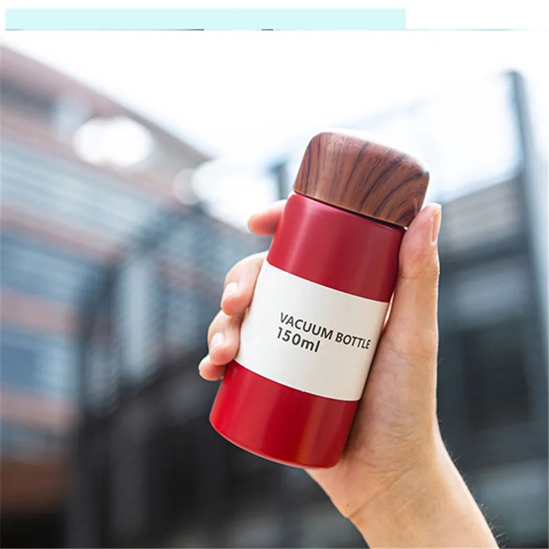 Bottiglie d'acqua Mini Cute Coffee Thermos Thermos 150ml 250ml Bottiglia d'acqua da viaggio portatile in acciaio inossidabile di piccola capacità Thermos 230320