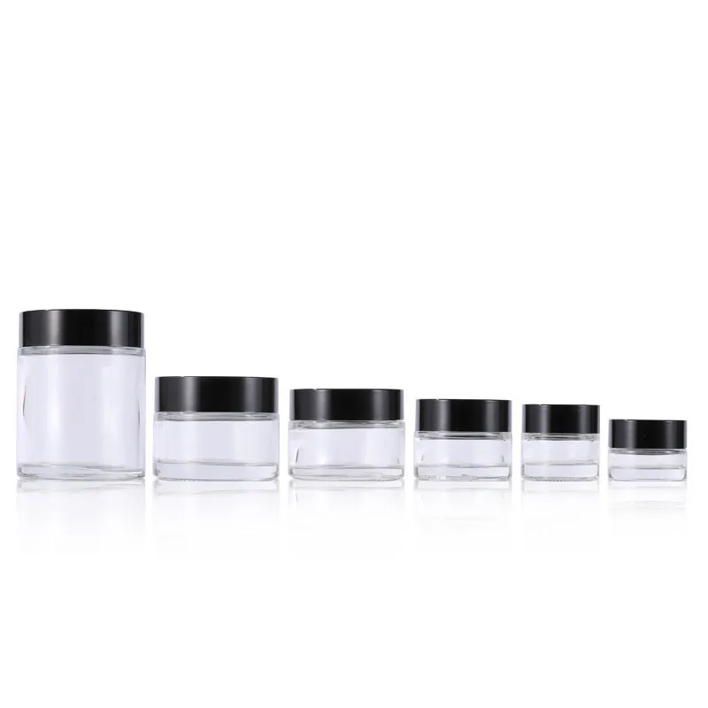 5G 10G Clear Eye Cream Cream Jar Botting Bupty Glass Lip Balm 15G 30G 50G 100G Container Wide Mouth Commetic Sampet