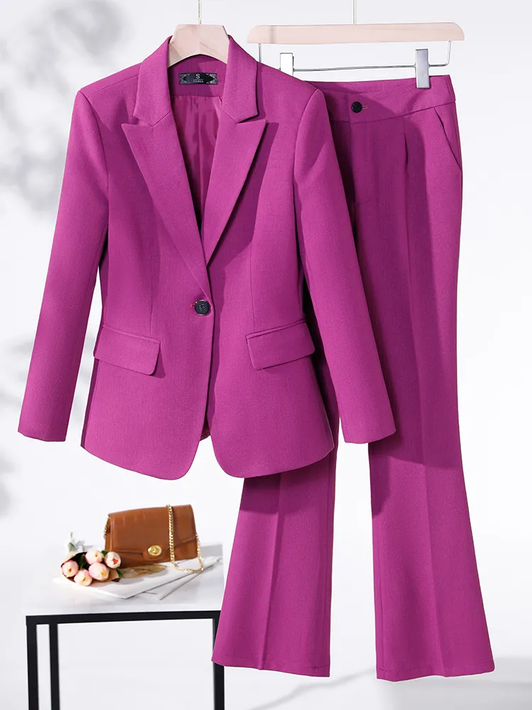 Purple Suit For Ladies Set For Formal Office And Business Wear