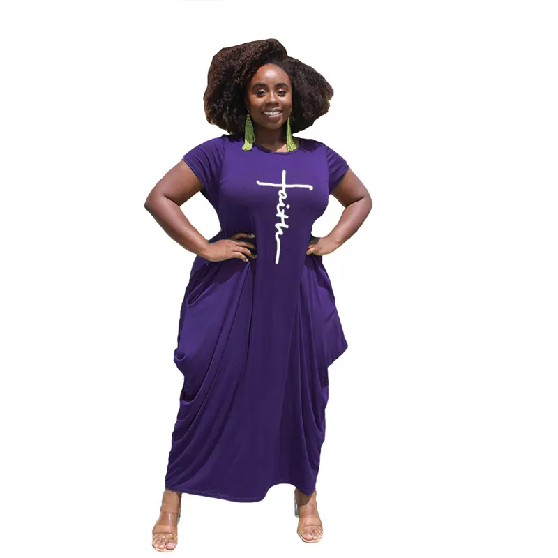 Designer Maxi Asymmetrical Dresses For Women Plus Size 3XL 5XL Faith Asymmetrical Dress Short Sleeve Loose Fit Perfect For Holidays Beach Wear Bulk Wholesale Clothing 5121 From Sell clothing 19.48 DHg...