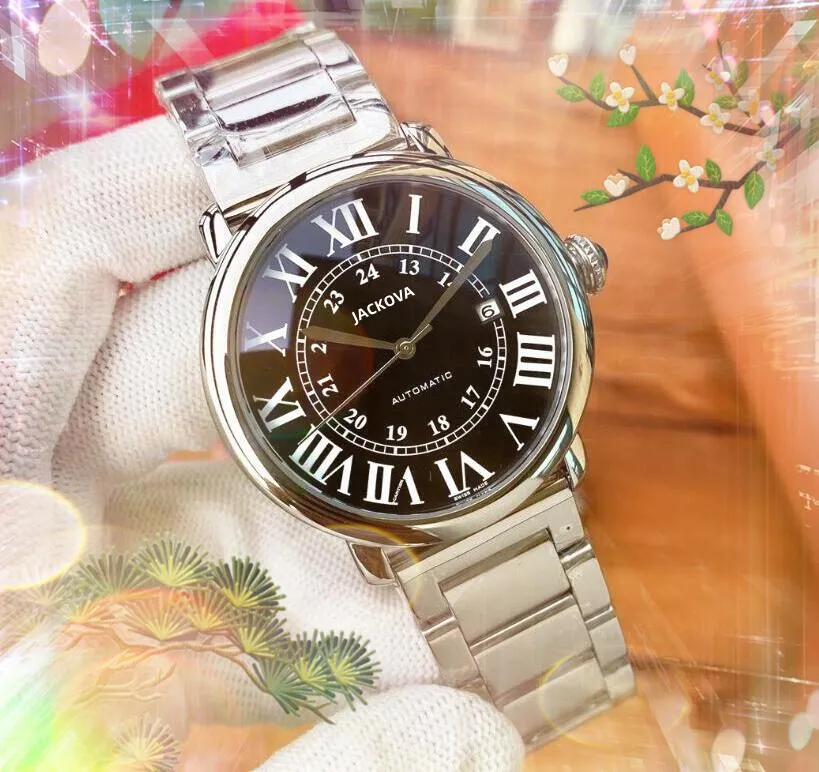 Número digital Relojes con esfera romana Movimiento mecánico automático de alta calidad Cristal de zafiro luminoso 5TM Relojes de pulsera famosos a prueba de agua para hombres