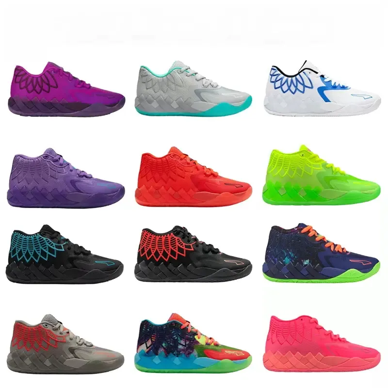 2023Running Shoes Mamba Grade School MB01 Rick Morty Kids For Sale Lamelo Ball Queen City Red Sport 신발 크기 36-46