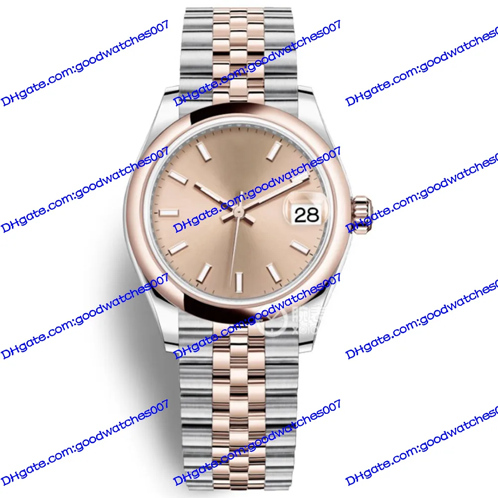 Best verkochte hoogwaardige dameshorloge Asia Eta 2813 Automatisch horloge 278241 31 mm Pink Die 18k Rose Gold roestvrijstalen riem vouwen buckle 278271 278243 Watch