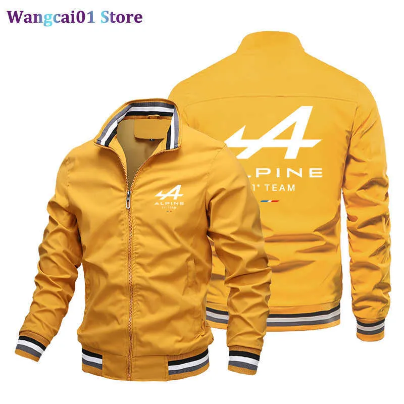 wangcai01 wangcai01 herenjacks nieuwe merkjacks voor mannen mode trench jackets alpine f1 team fernando alonso print zip jas herfst motor cotorcyc tops 0320H23