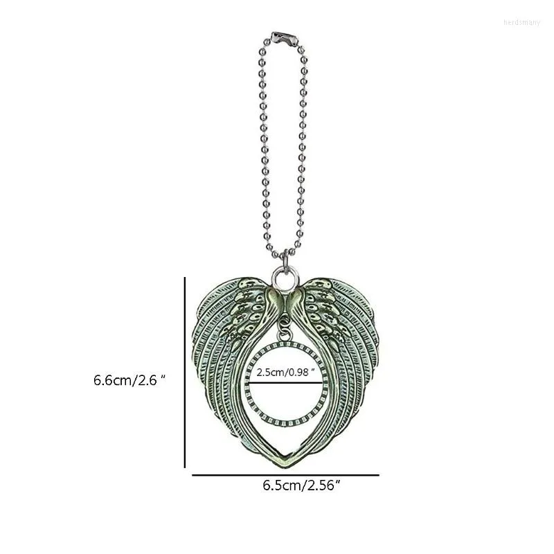 Keychains 20CF Angel Wing Heart Necklace For Women Girlfriend Lover Metal Pendant Shaped Halloween Valentine's Day Retro