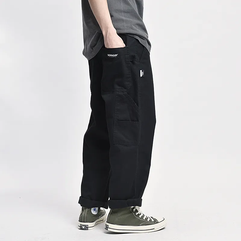 Safari Style Mens Multi Pocket Cargo Pants Loose Straight, Casual, Baggy,  Work Canvas Cotton Cargo Trousers Style 230320 From Kong01, $38.49