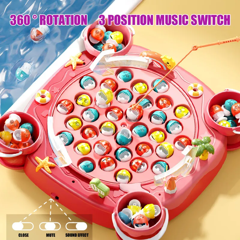 Electric Magnetic Grouper Fishing Party Game With Music And Imitation  Grouper Fish Rod Educational Toy For Boys And Girls Aged 3 Years And Up  230320 From Quan07, $20.15