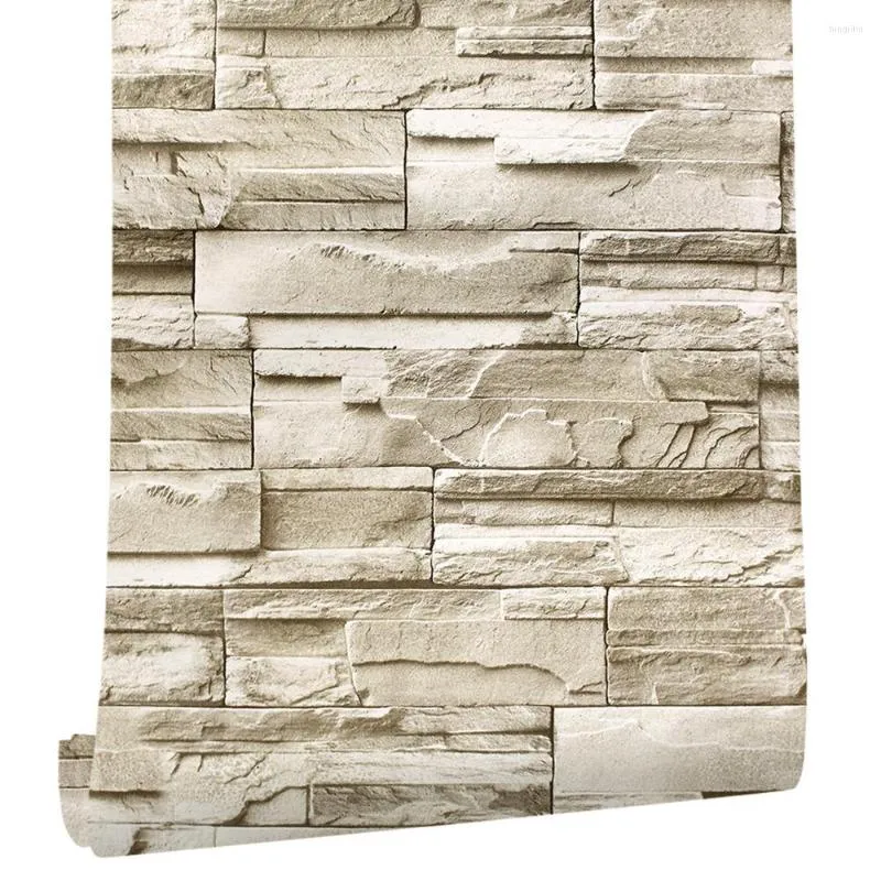 Wallpapers 3D Wallpaper Stone Peel And Stick Faux Brick Self-adhesive For Bedroom Living Room Walls Home Decoration Sticker