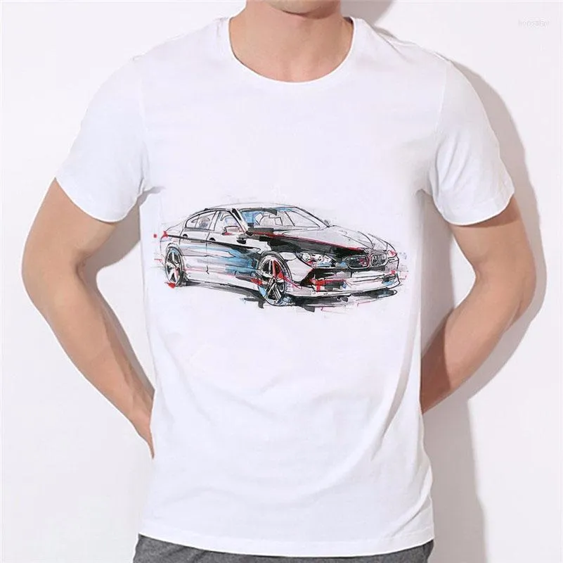 Men's T Shirts Clothing Brand Cartoon T-shirt Summer Fashion Casual Man Car Print Fitness Short Sleeve Tee Z-1#