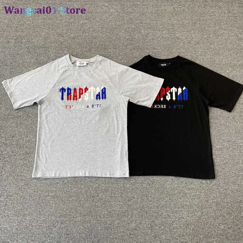 wangcai01 T-shirt da uomo 2022 Autunno New Trapstar O-Collo Short Seve Breathab T Shirt Uomo Donna Casual Coups Cotton Top Tee 0320H23