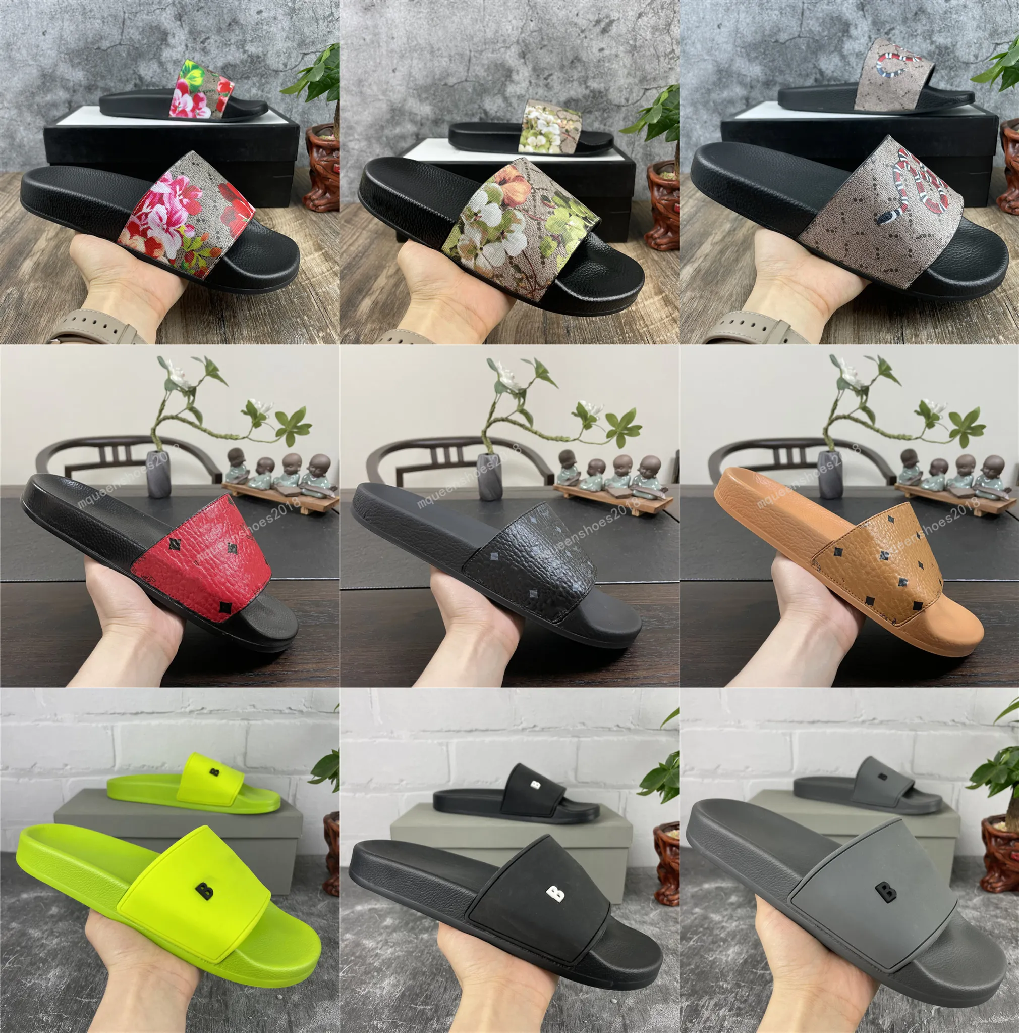 Homens Mulheres Chinelos Sandálias Clássico Preto Chinelo Casa Chuveiro Munich Laranja Estampado Sandálias Sapatos Mulher Chinelos Chinelos Luxo Pantoufles Sandálias Summer Slides