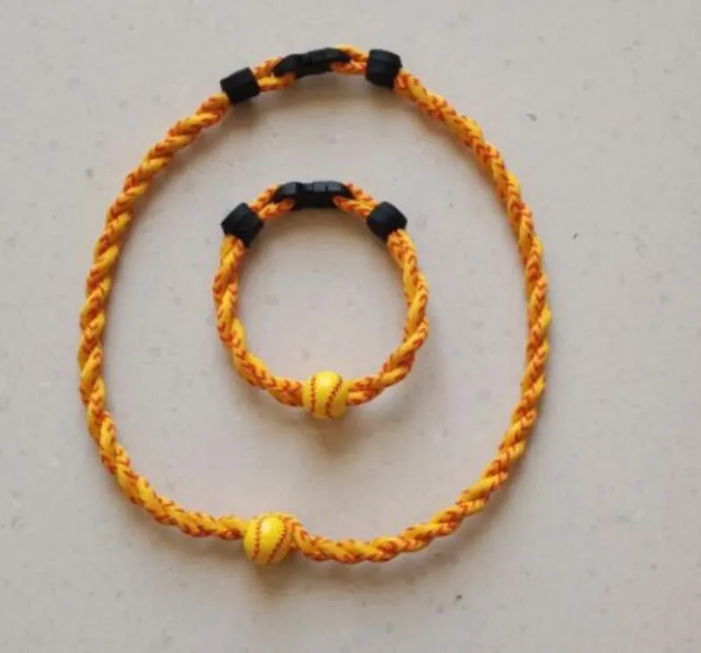 Jewelry chokers Pendants keychain bead twist necklace triple tornado necklaces baseball SPORTS football softball new twist