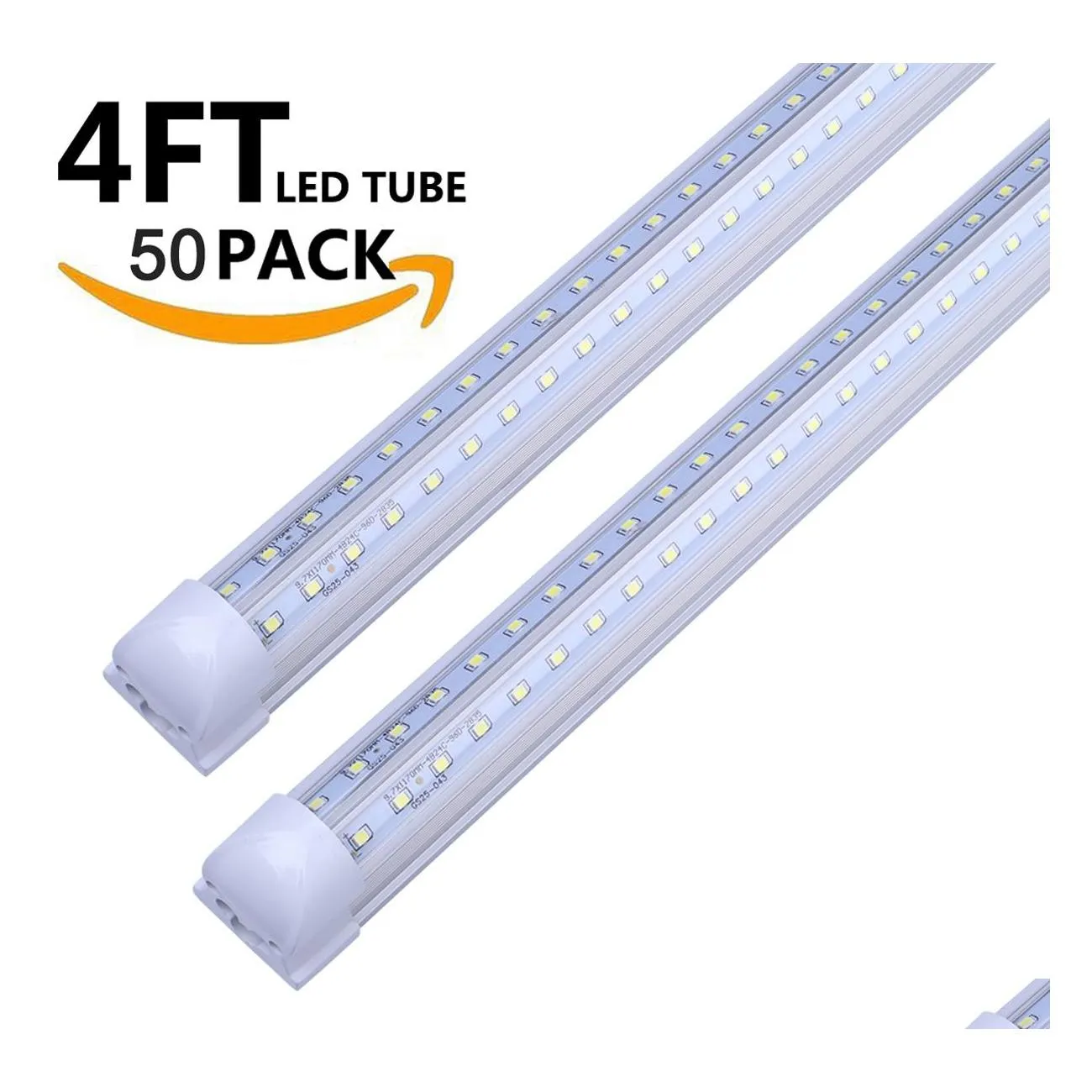 LED -Röhrchen verknüpfbare Röhrchen T8 8 ft 8ft High Lumen Shop Leuchte V Form Integrieren Sie Doppelseite Warehouse Factory Lighting Kühler dhpia dhpia