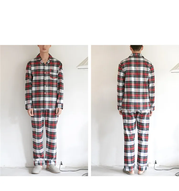 Plaid Print Couple Pajama Set For Men And Women Warm Cotton Ackermans Sleepwear For Ladies For Autumn And Winter Long Sleeve Sleepsuit For Lounging And Relaxation Style 230320 From Kong003 77.82 DHgat...