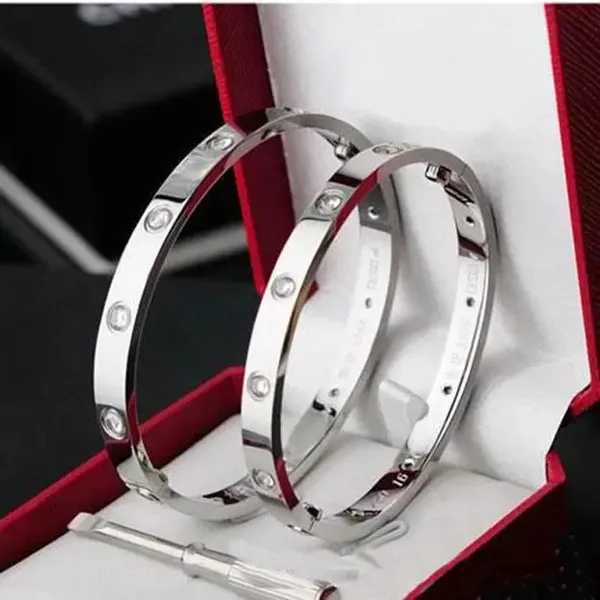 Jewlery bracelets designer pour femmes bracelet poignets mode Bracelet plaqué Tournevis en acier inoxydable Amoureux masculins et féminins meilleurs créateurs de cadeaux de fête Bracelets