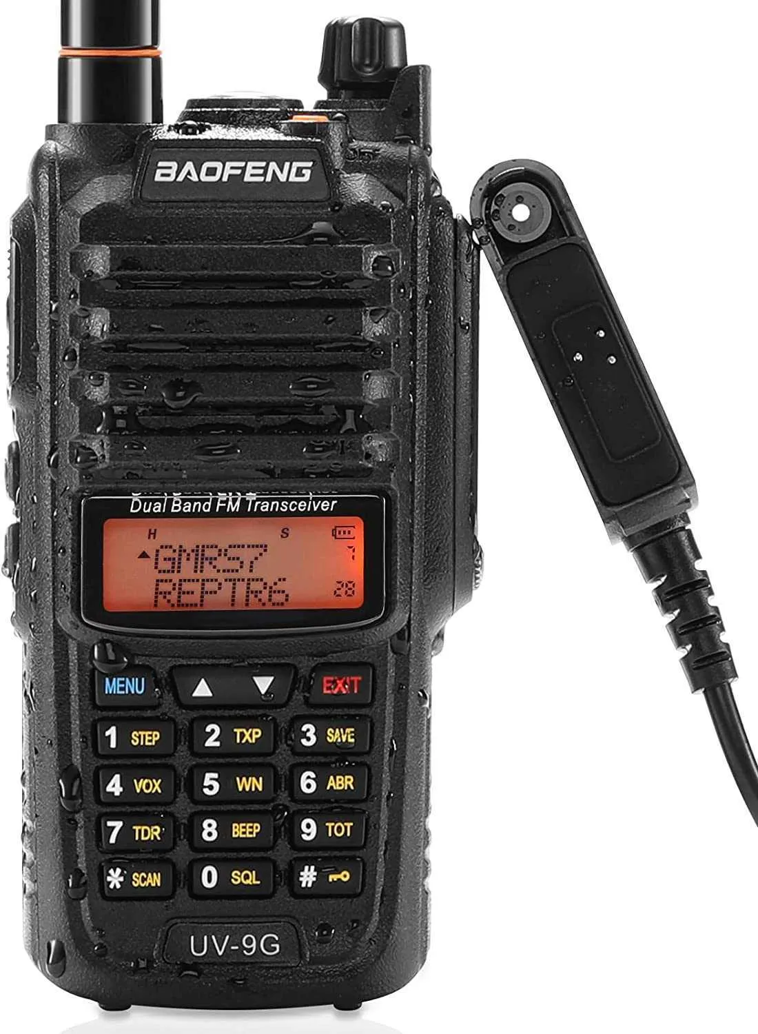 UV-9G GMRS-Funk, wasserdicht, IP67, Zwei-Wege-Funkfernbedienung, wiederaufladbarer Handheld-Dualband-Scanner, GMRS-Repeater