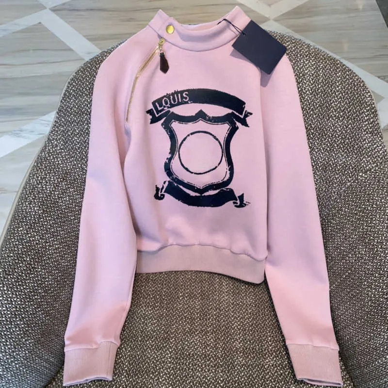 Sweatshirts Designer Vêtements pour femmes de luxe Pulls en coton pur Mode Zipper Sweat à capuche Pull rose Sweat-shirt à manches de marque Pull Tops