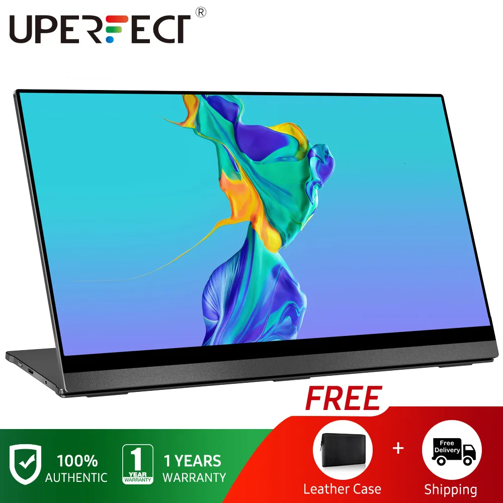 Monitors UPERFECT 4K Portable Monitor Touchscreen Gravity Sensor Automatic Rotate 15.6'' Slimmest 10-Point Touch UHD 3840x2160 Display 230320