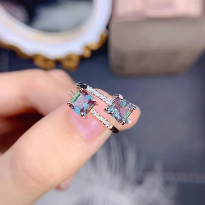Alexandrite engagement 2024 ring princess cut