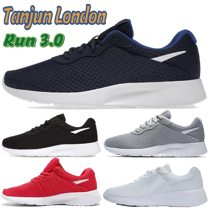 Nuevo Tanjun London run 3.0 zapatillas para correr Midnight Navy lobo gris deporte rojo para hombre zapatillas de deporte de diseño triple negro blanco fucsia baja moda al aire libre para mujer entrenadores
