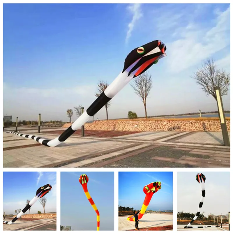 Akcesoria latawców duże 60 m Soft Snake Kites nylon ripstop obcy nadmuchiwany latawiec ośmiornica 230320