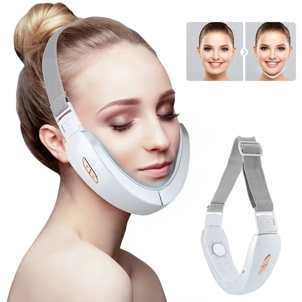 Outils de maquillage V Face Shaping Massager Instrument de vibration du visage de levage Réduire le double menton Amincissant le dispositif de massage du visage