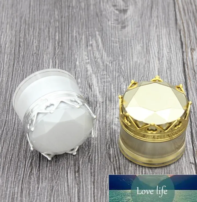15g 20g botella de crema cosmética tarro envase de cosméticos vacío con tapa en forma de corona oro blanco plata al por mayor
