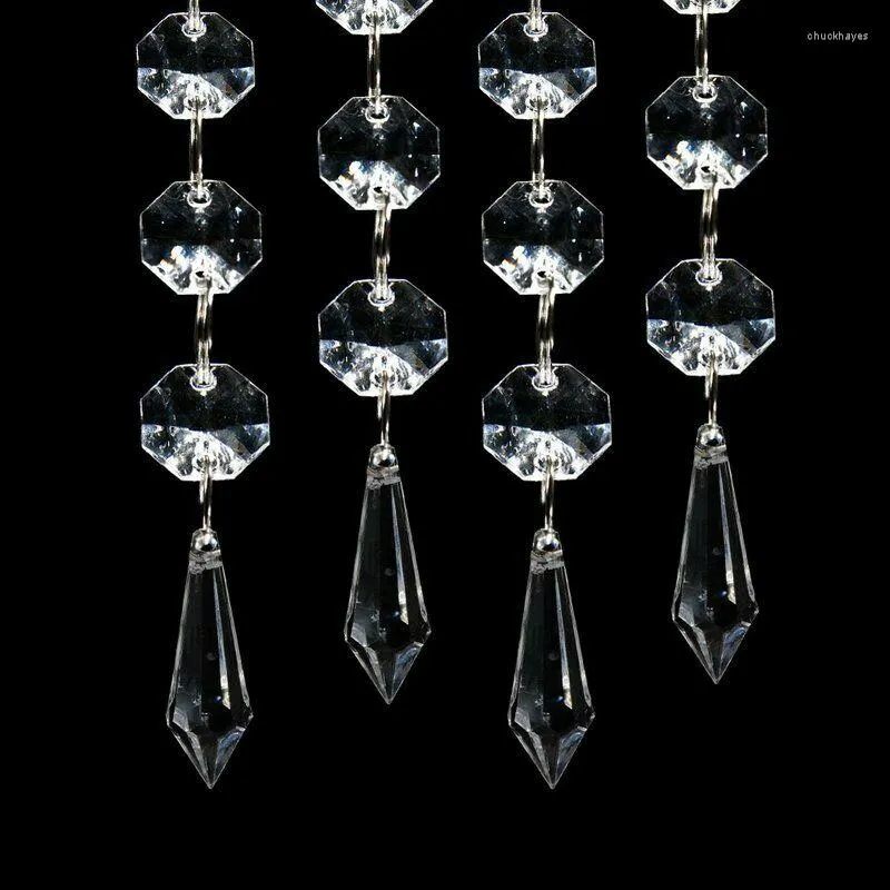 Chandelier Crystal Camal 10Pcs Clear 38mm Drop Prisms Pendants Octagonal Bead Hanging Lamp Lighting Part Suncatchers Strands DIY